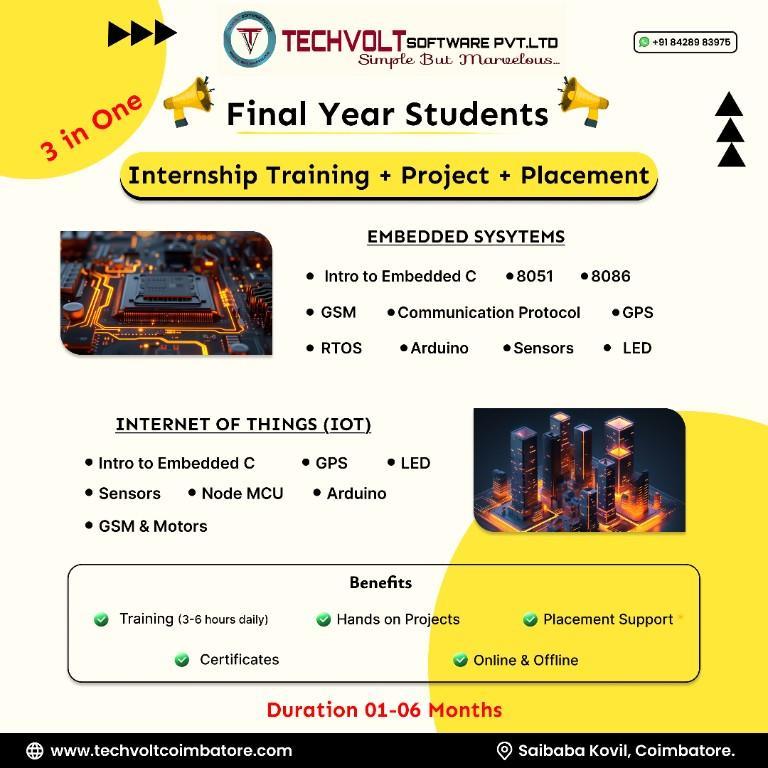 Winter Internship |Internship Project-Techvolt Software|Coimbato in India - Image 1
