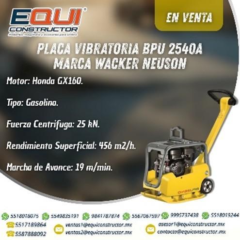 PLACA VIBRATORIA BPU 2540A WACKER NEUSON en Casas Grandes - Imagen 1
