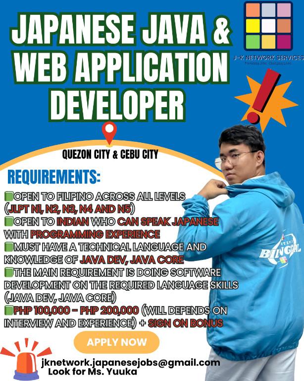 Japanese Java & Web Technologies Application Developer in Taytay - Image 1
