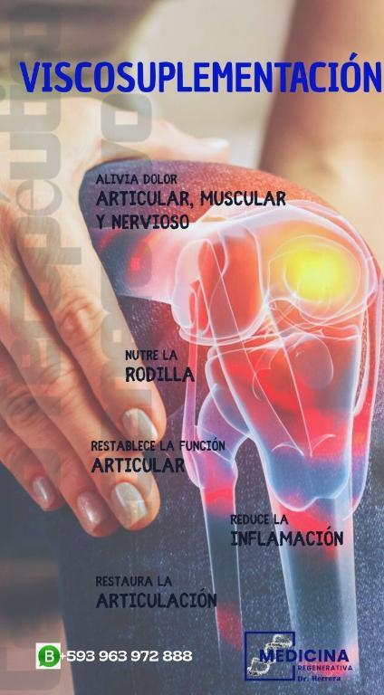VISCOSUPLEMENTACIÓN / PLASMA RICO EN FACTORES DE CRECIMIENTO en Riobamba - Imagen 1