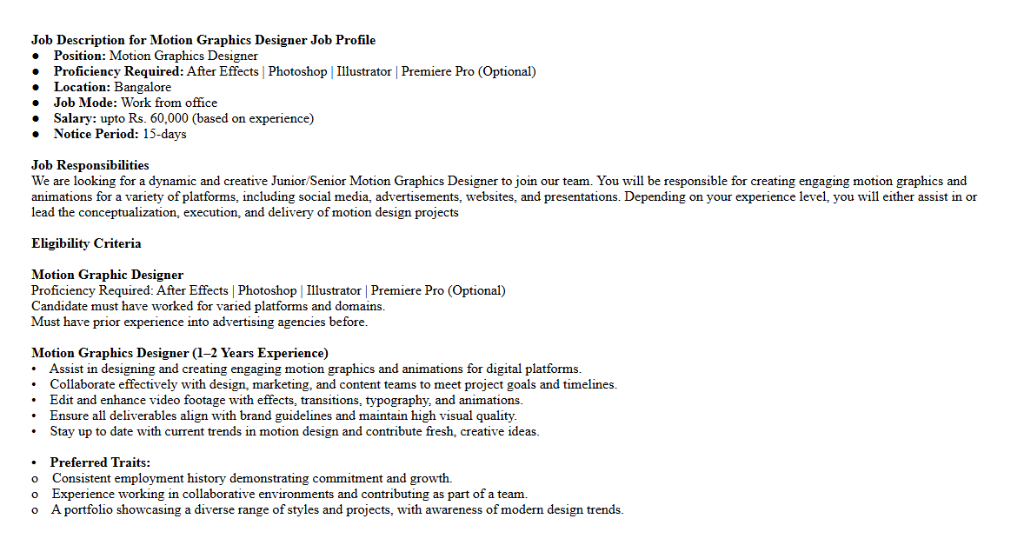 Motion Graphic Designer in Chandigarh - Image 1