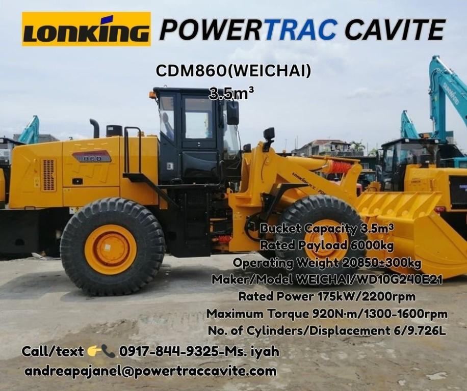 LONKING CDM860 WHEEL LOADER (WEICHAI) 3.5m³, in Quiapo - Image 2