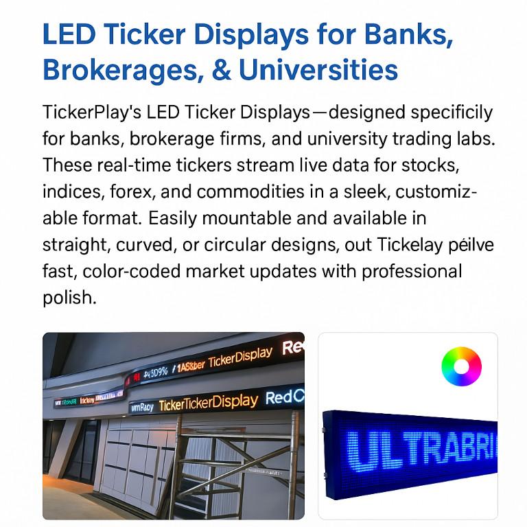LED Ticker Tape – Dynamic Displays for Real-Time Updates in Birmingham - Image 1