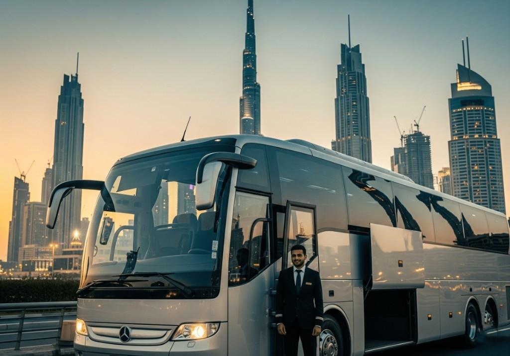 Premium Luxury Bus Rental in Ras Al Khaimah with Chauffeur in Madīnat Zāyid - Image 1