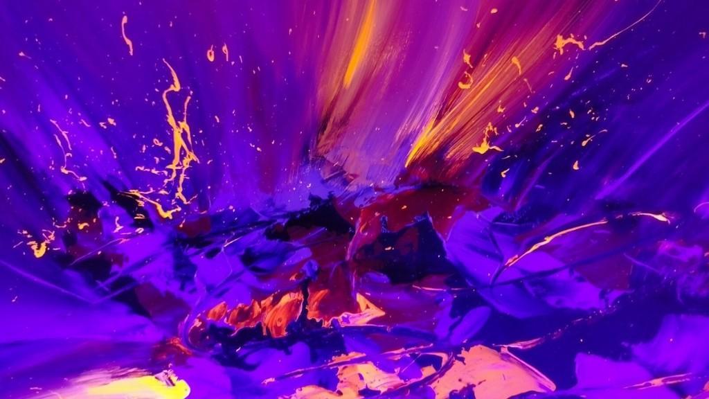 Colorful abstract painting on large canvas in Tuam - Image 2