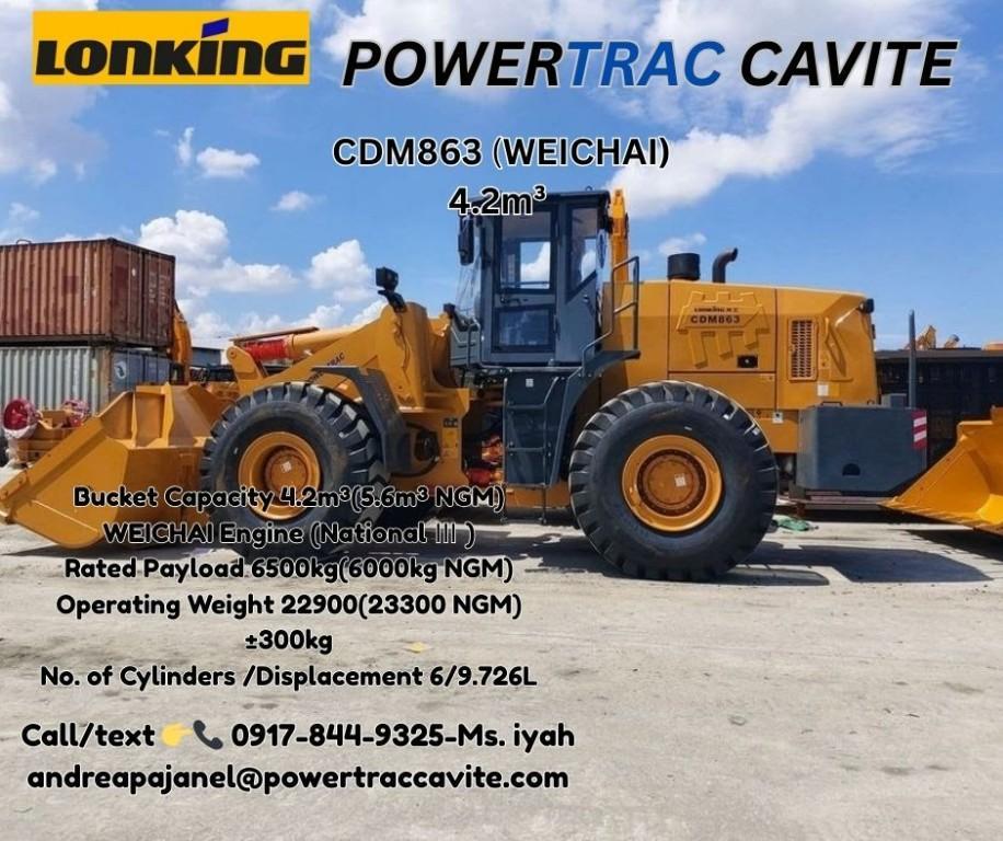 LONKING WHEEL LOADER CDM863 (WEICHAI) 4.2m³ in Quiapo - Image 2