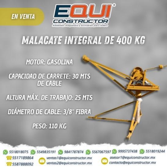 Malacate Integral de 400 Kg-Aguascalientes en Aguascalientes (AGS) - Imagen 1