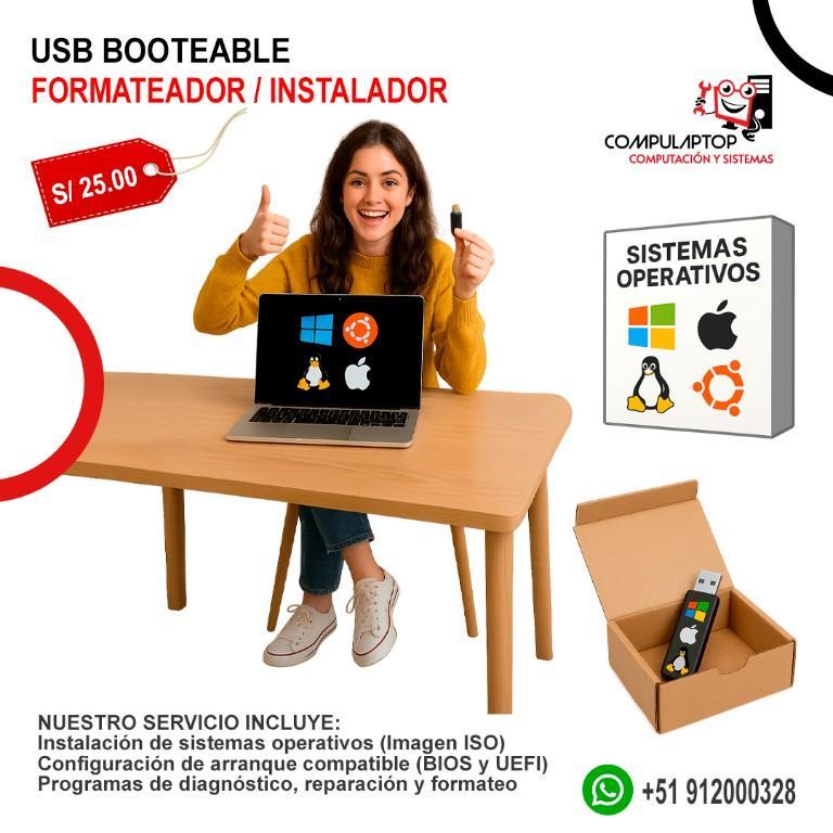 USB Booteable con Sistemas Operativos en Chincha Alta - Imagen 1