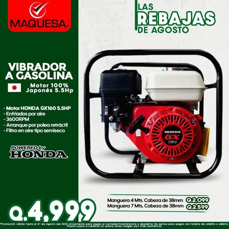 VIBRADOR DE CONCRETO A GASOLINA en Guatemala - Imagen 1