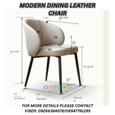 MODERN DINING LEATHER CHAIR in Santa Maria - Image 2