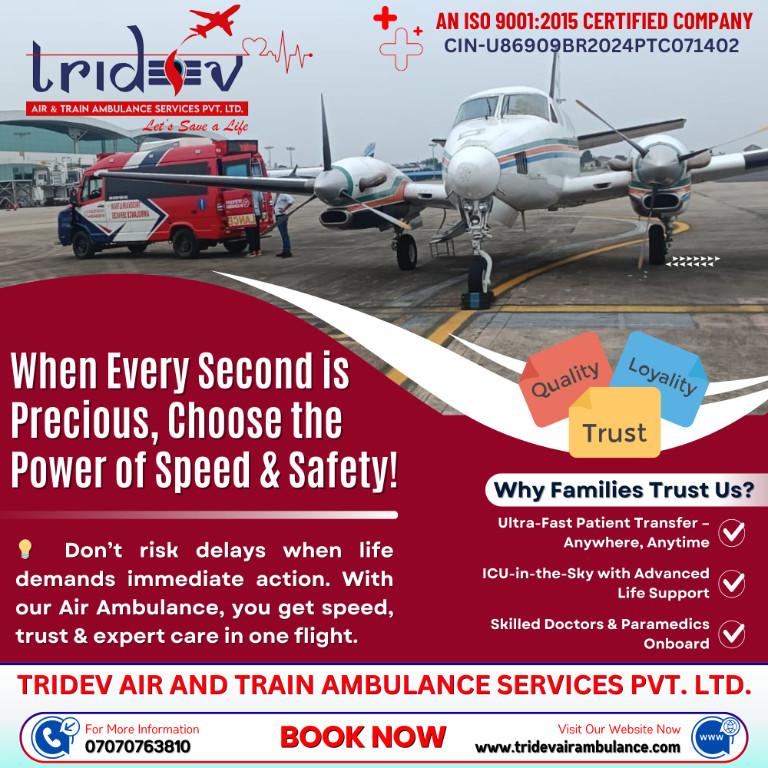 Charter Aircraft Is Available In Tridev Air Ambulance Services in India - Image 1