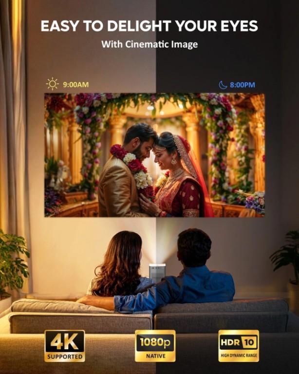 FEDUS Lustre Home Projector – Full HD 1080P LED Projector in Pitampura - Image 6