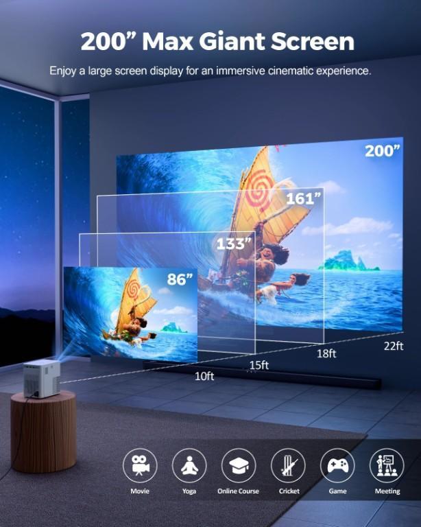 FEDUS Lustre Home Projector – Full HD 1080P LED Projector in Pitampura - Image 7