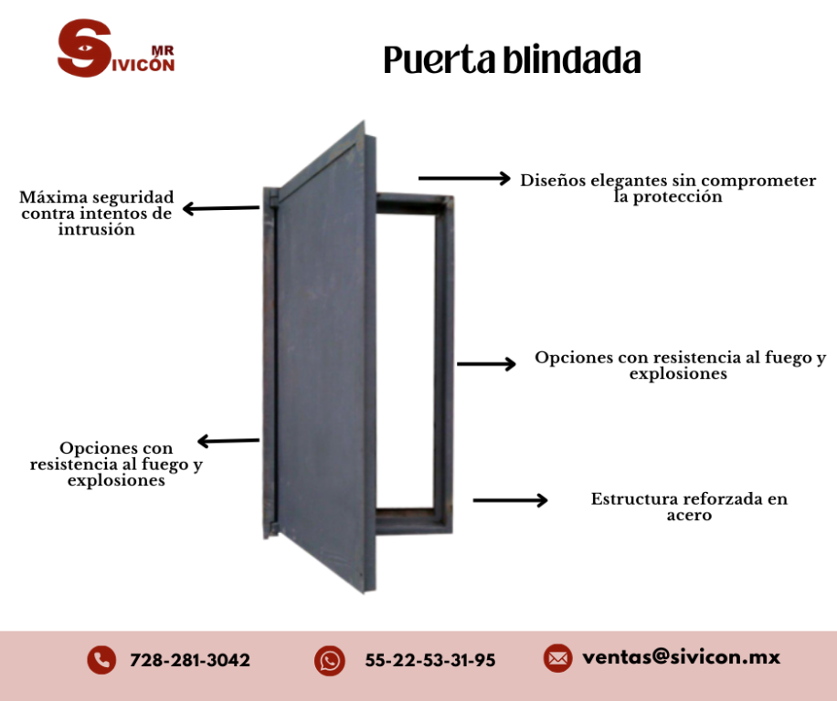 Puerta blindada en Toluca - Imagen 1