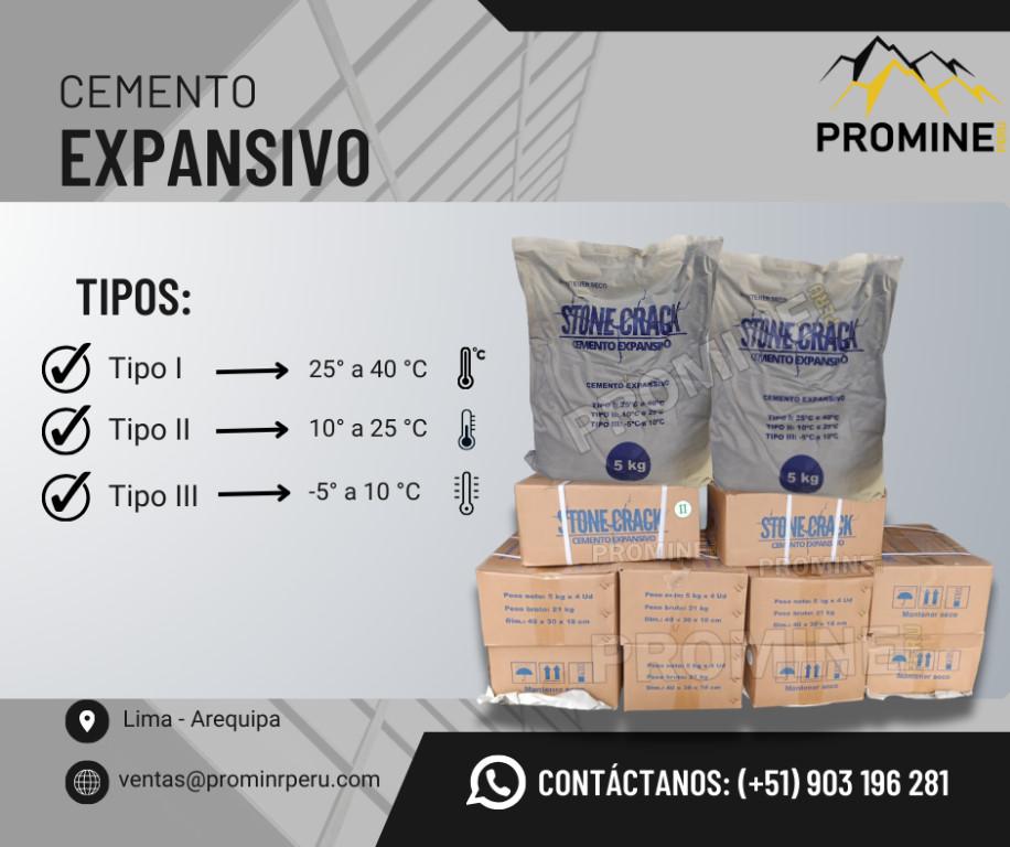 CEMENTO EXPANSIVO ROMPE ROCAS Y CONCRETO DE FORMA CONTROLADA en Perú - Imagen 1