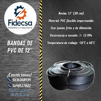 Banda de PVC 12 Color Negro con Ojillo en Ecatepec - Imagen 1