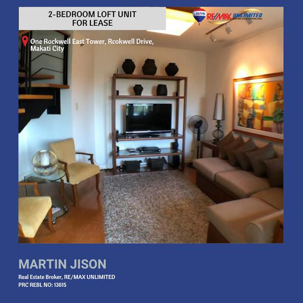 One Rockwell East Tower, 2-Bedroom Loft For Lease in Pansol - Image 3