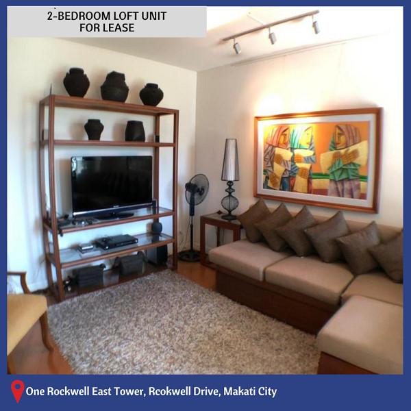 One Rockwell East Tower, 2-Bedroom Loft For Lease in Pansol - Image 5