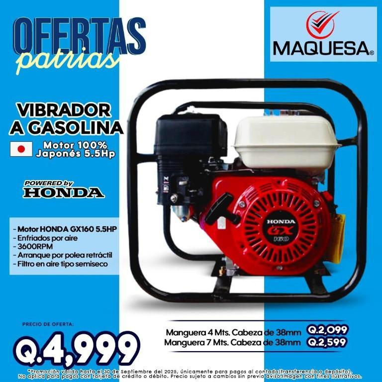 OFERTAS MAQUESA® VIBRADOR A GASOLINA en Cobán - Imagen 1