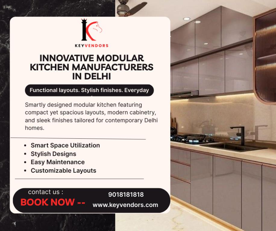 Modular Kitchen Manufacturers in Delhi – Custom Designs in India - Image 1