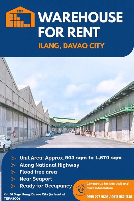 WAREHOUSE FOR RENT - ILANG, in Davao - Image 1