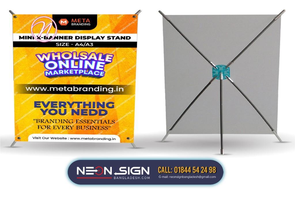 X Banner Stand with PVC Print (per sft) - Signboard BD in Bangladesh - Image 5