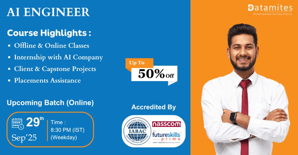 DataMites Artificial intelligence Course in Delhi in Karnal - Image 2