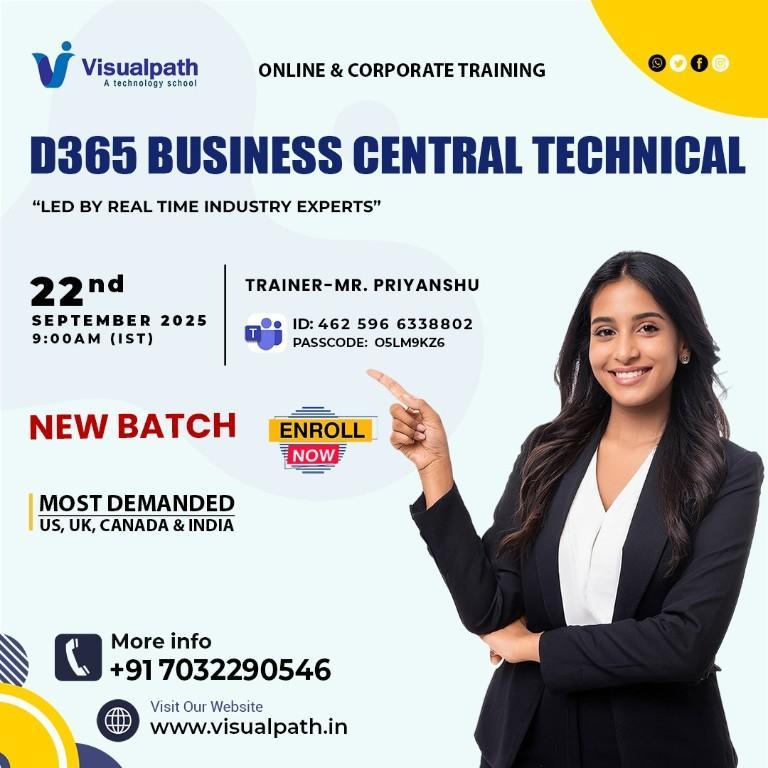 New Batch | D365 BC Technical Training by Visualpath in Koramangala - Image 1