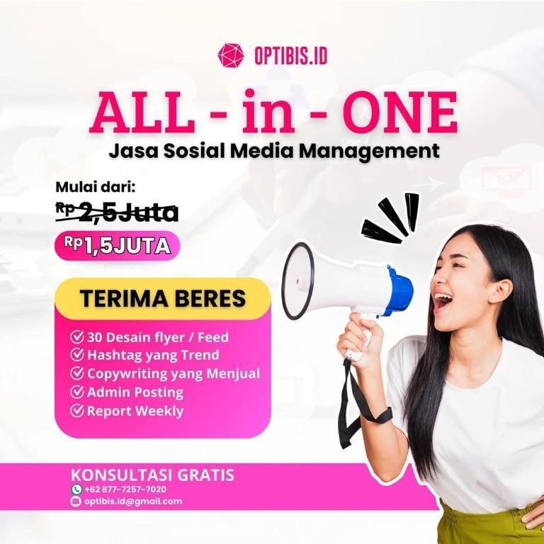 Paket All In One Social Media By Optibis in Bandung - Image 1