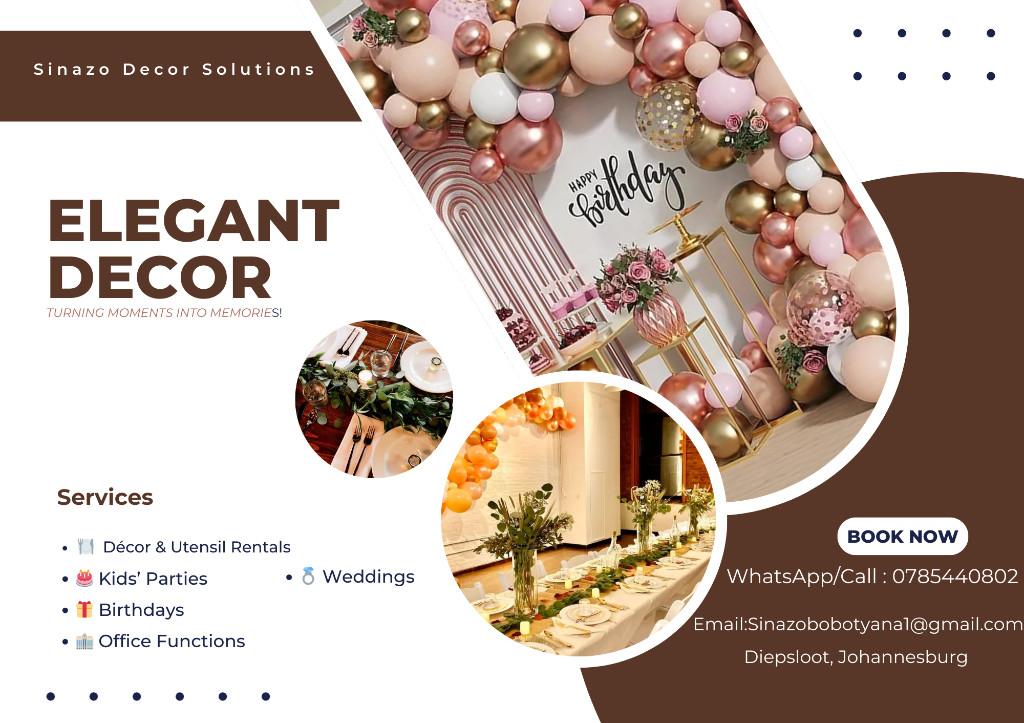 Party, Events & Decor Solutions in Randburg - Image 1