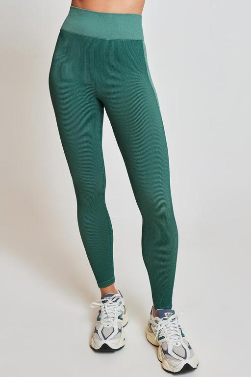 The Upside Ribbed Seamless Midi Pant Pine/Matcha in Rotorua - Image 1