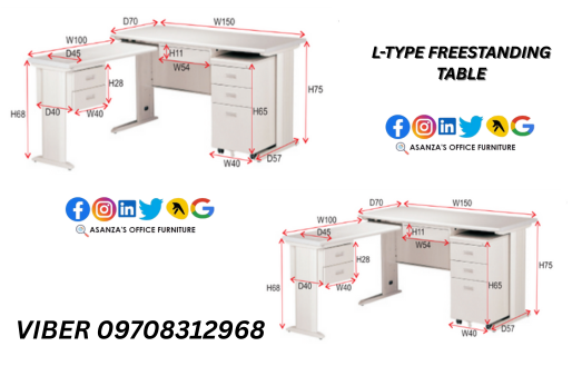 FREESTANDING EXECUTIVE L-TYPE OFFICE TABLE in Philippines - Image 3