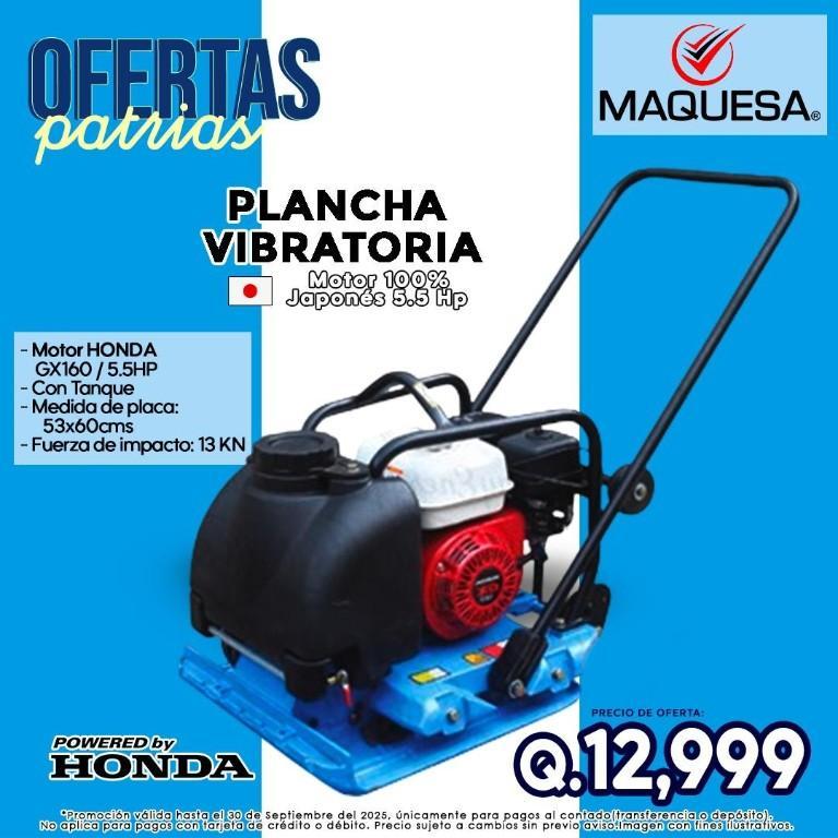 OFERTAS PARRAS MAQUESA® PLANCHA VIBRATORIA en Guatemala - Imagen 1