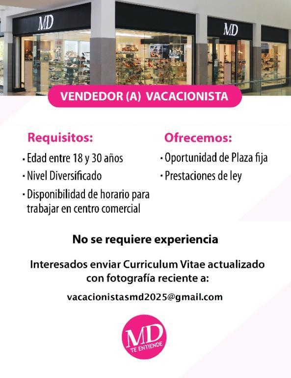VENDEDOR VACACIONISTA en Guatemala - Imagen 1