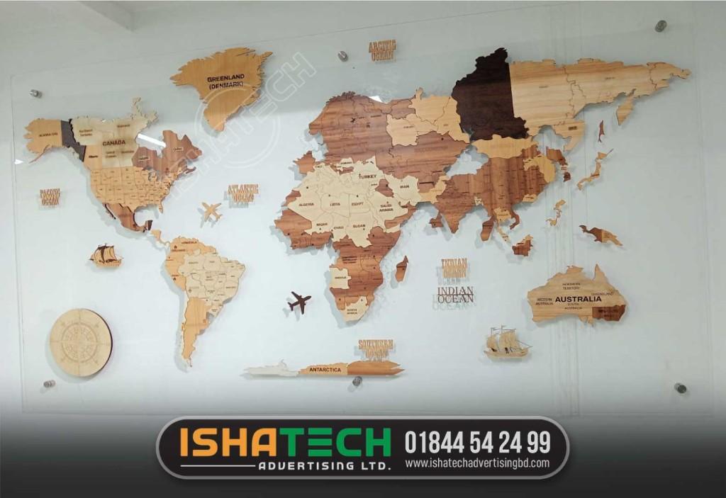 Acrylic Letter World Map. in Dhaka - Image 2