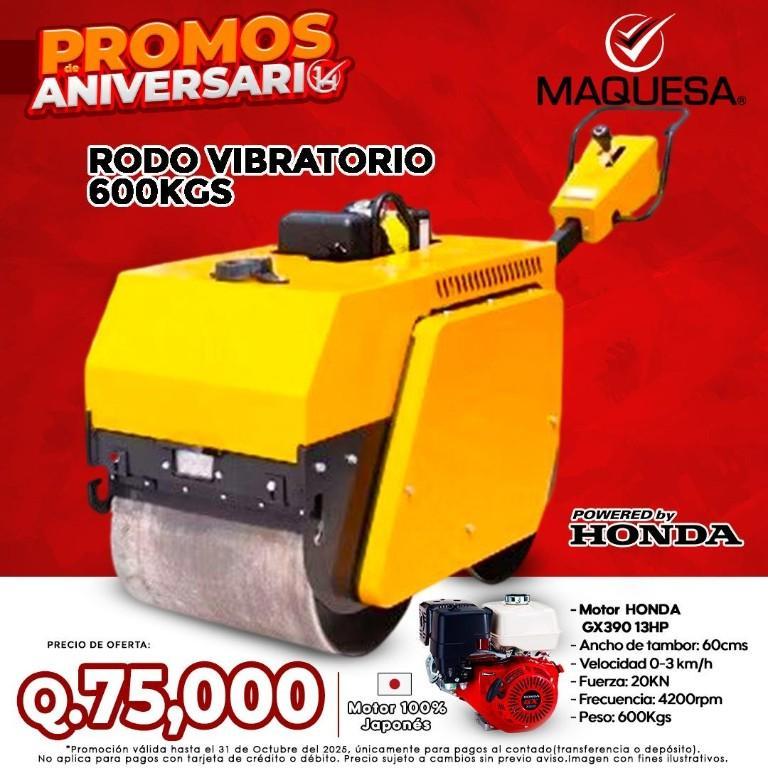 PROMOS ANIVERSARIO MAQUESA® RODO VIBRATORIO 600 KGS en Guatemala - Imagen 1