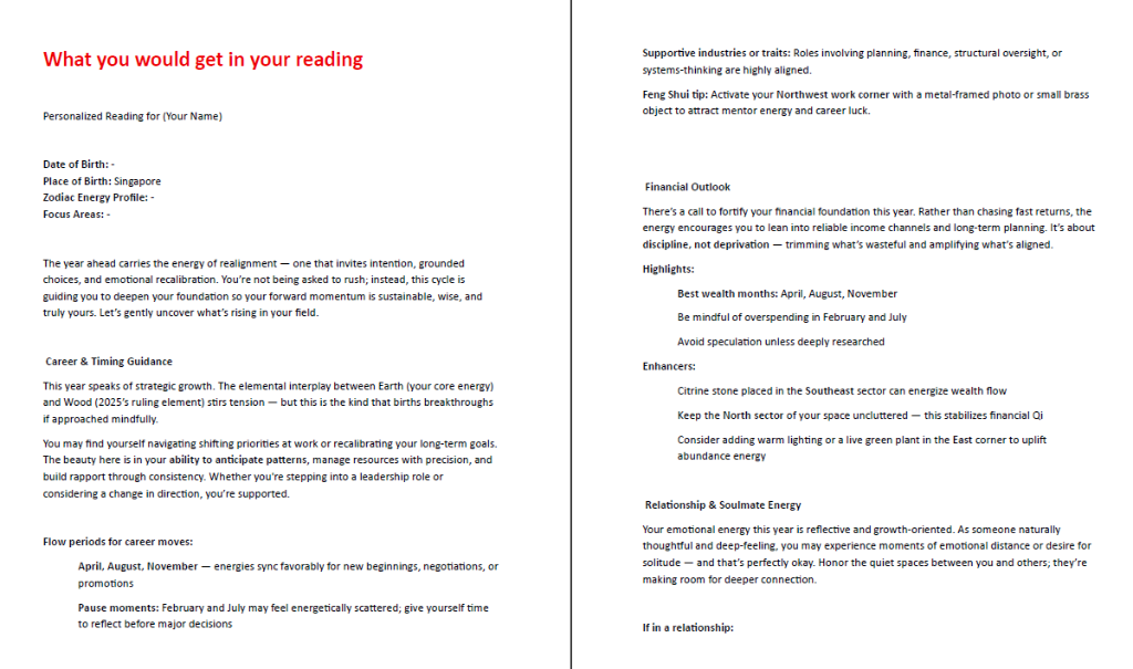 Virtual Feng Shui Energy Reading in Singapore - Image 3
