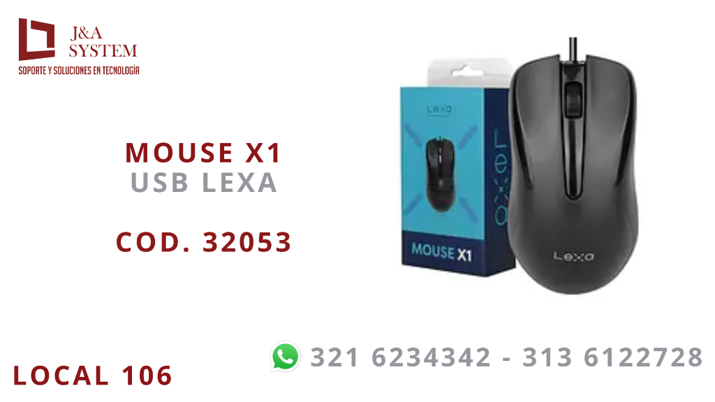 MOUSE X1 USB LEXA en Medellín - Imagen 1