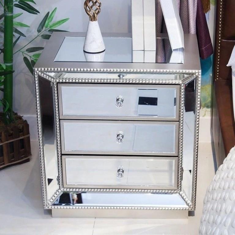 Set of 2 Mirrored Nightstand (RTP 620) in Toa Payoh - Image 1