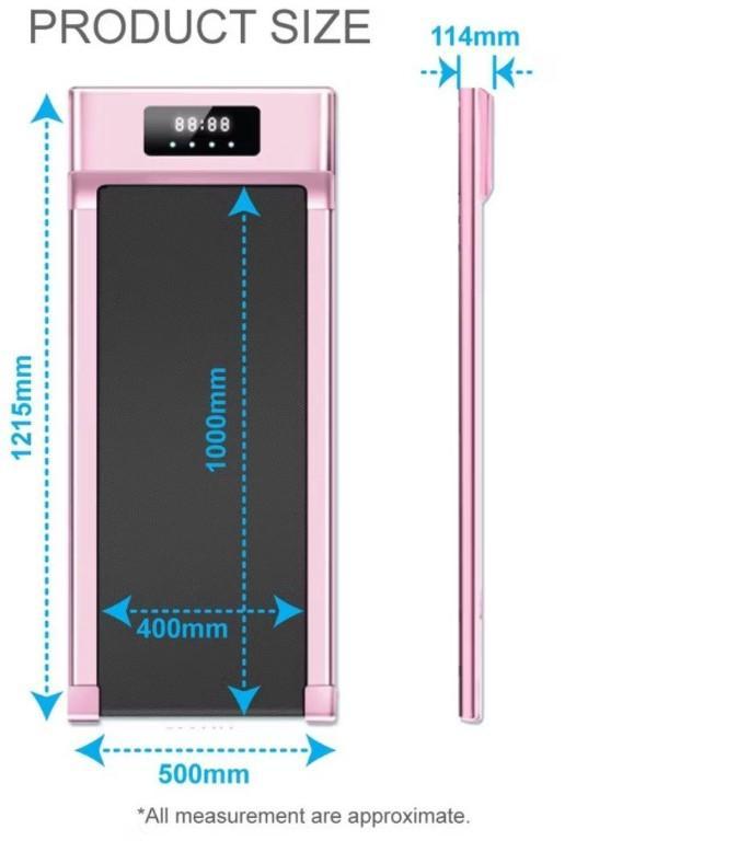 Pink Walking Treadmill with Handle (RTP 250) in Geylang - Image 2