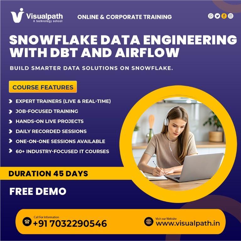Snowflake Data Engineering with DBT and Airflow Training in India - Image 1