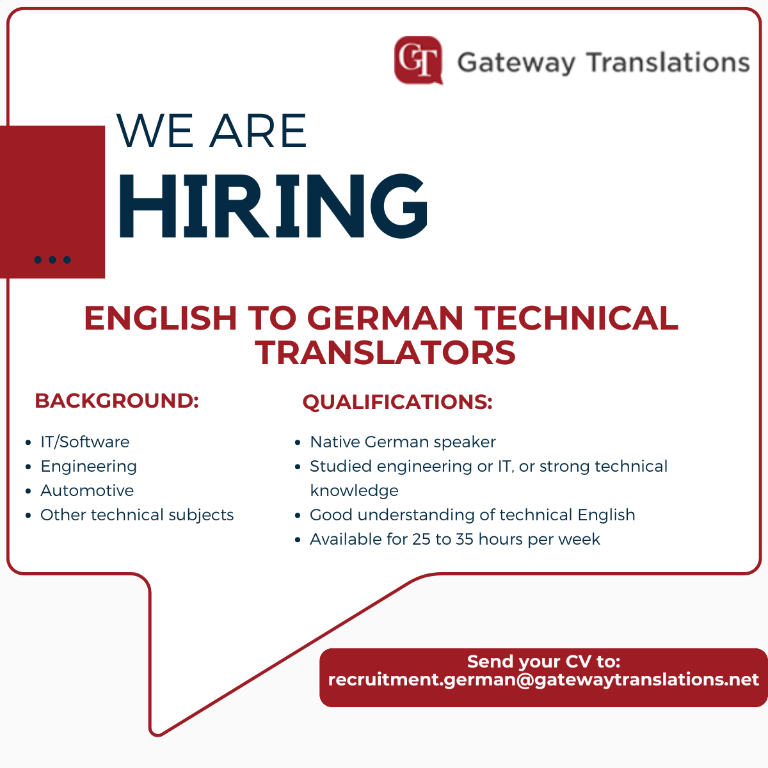 Looking for IT & Engineering Translators (English - German) in Wadala - Image 1
