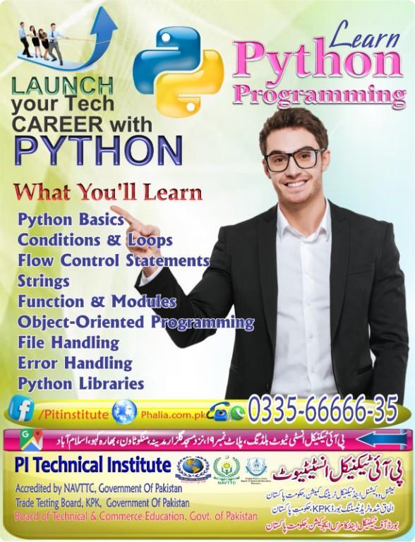 Python Programming and Application Development — Industry-Orient in Rawalpindi - Image 1