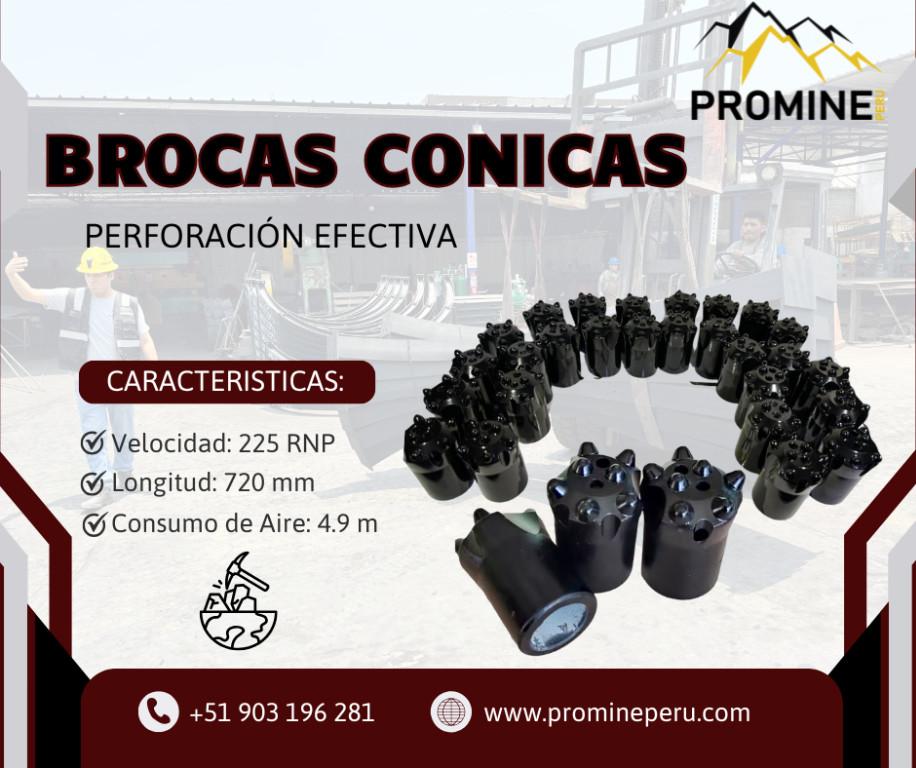 BROCAS CÓNICAS ALTA PRECISIÓN Y RENDIMIENTO EN PERFORACIÓN MINER en Arequipa - Imagen 1
