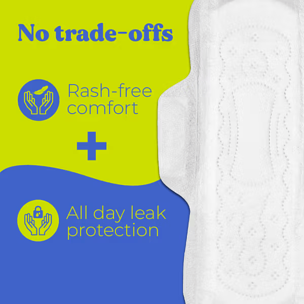 Nua MyWave Pads - Heavy Flow Sanitary Pads | Rash-Free, Leak-Pro in India - Image 2