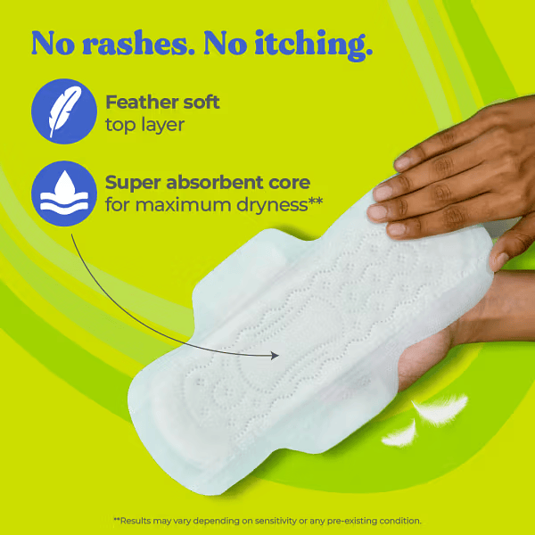 Nua MyWave Pads - Heavy Flow Sanitary Pads | Rash-Free, Leak-Pro in India - Image 3