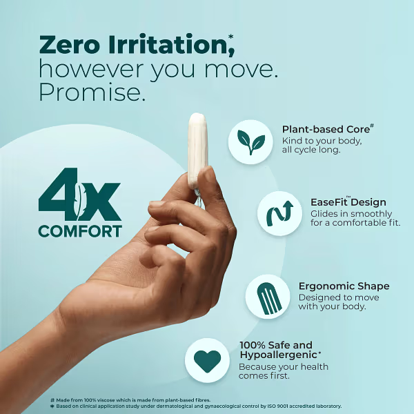 EaseFit Tampons – Safe, Comfortable & Leak-Proof Protection in India - Image 2