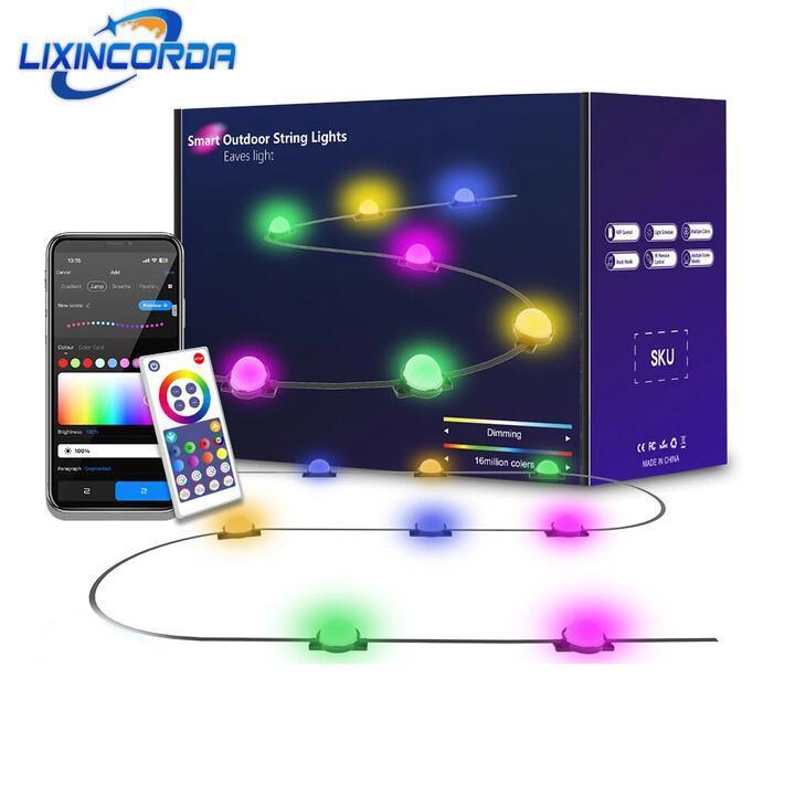 LIXINCORDA 49ft 33LED/ 32.8ft 20LED Smart RGB LED String … in Australia - Image 1