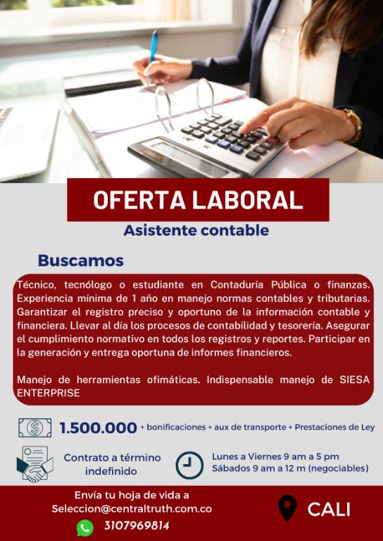 Asistente contable - Cali en Colombia - Imagen 1