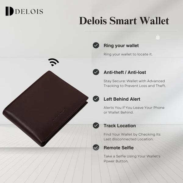 Dark Brown Trackable Smart Wallet - Smart Wallet Collection in India - Image 2